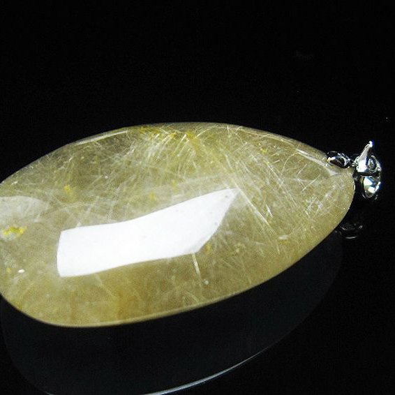 プラチナ入水晶 ペンダント [T86-6992]