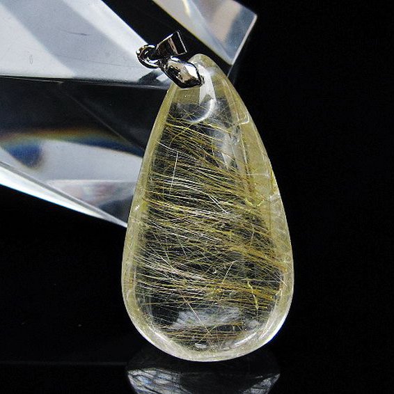 金針ルチル水晶ペンダント