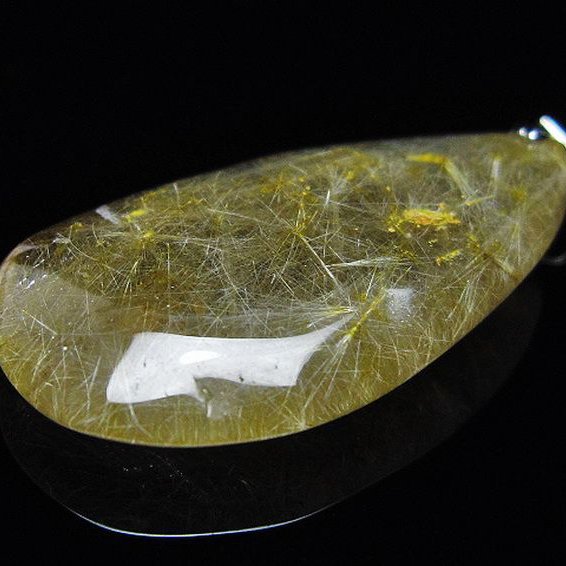 ゴールドタイチンルチル ペンダント [T86-7167]