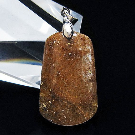 ゴールドタイチンルチル ペンダント [T86-7176]