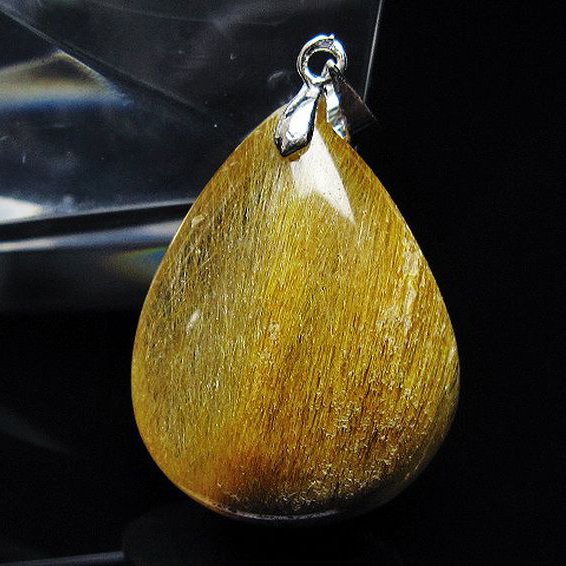 金針ルチル水晶 ペンダント [t86-7180]