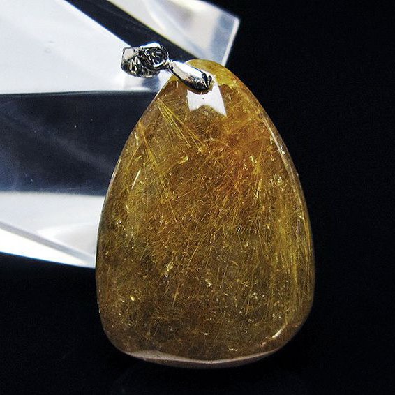 ゴールドタイチンルチル ペンダント [t86-7202]