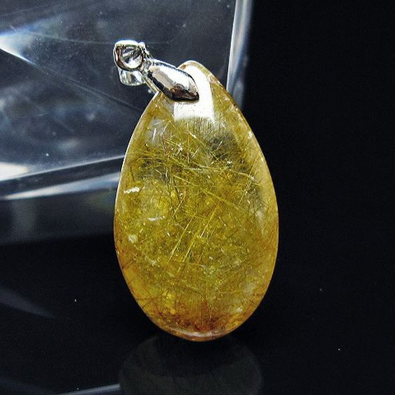 金針ルチル水晶 ペンダント [T86-7500]