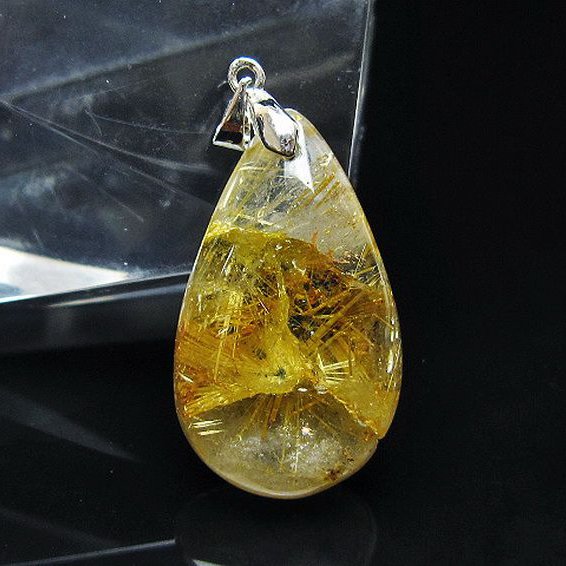 ゴールドタイチンルチル ペンダント [t86-7515]