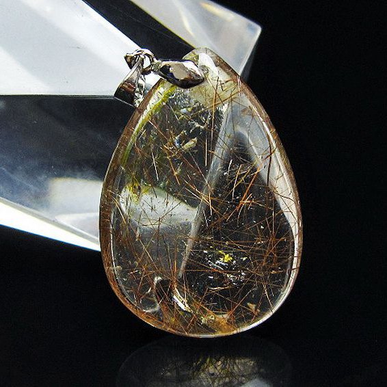 金針ルチル水晶 ペンダント [t86-7519]