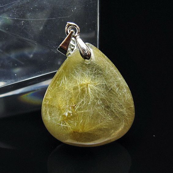 ゴールドタイチンルチル ペンダント [T86-7547]