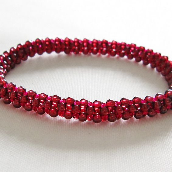 ガーネット ブレスレット 7mm [T87-13539]