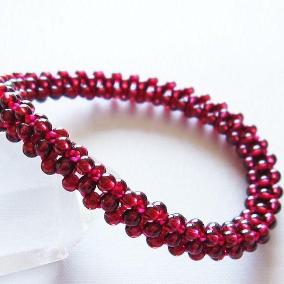 ガーネット ブレスレット 7mm [t87-14393]