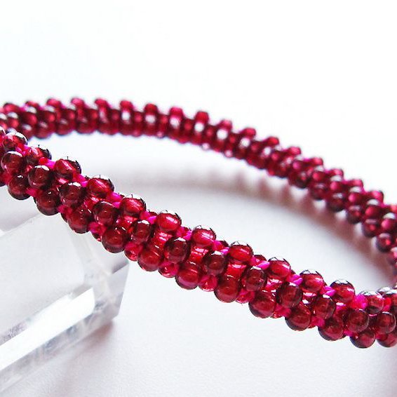 ガーネット ブレスレット 7mm [T87-14819]