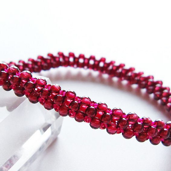 ガーネット ブレスレット 7mm [T87-14828]
