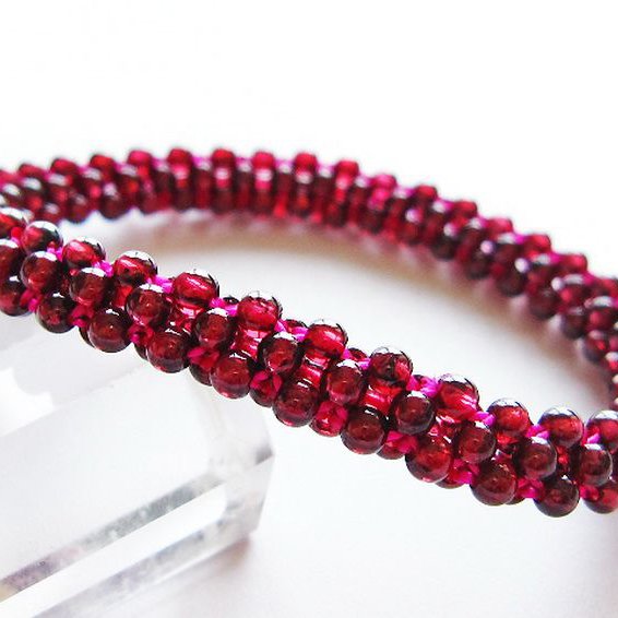 ガーネット ブレスレット 8mm [T87-14894]