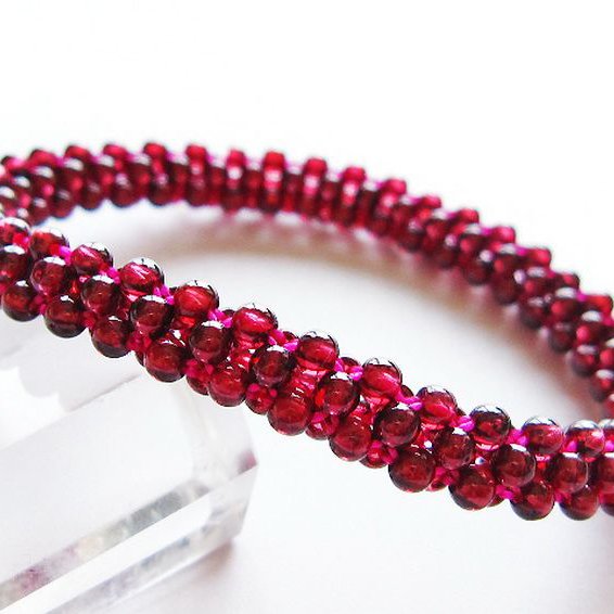 michiru◇希少石✧大粒ドラゴンガーネットブレスレット✧蛍光 michiru