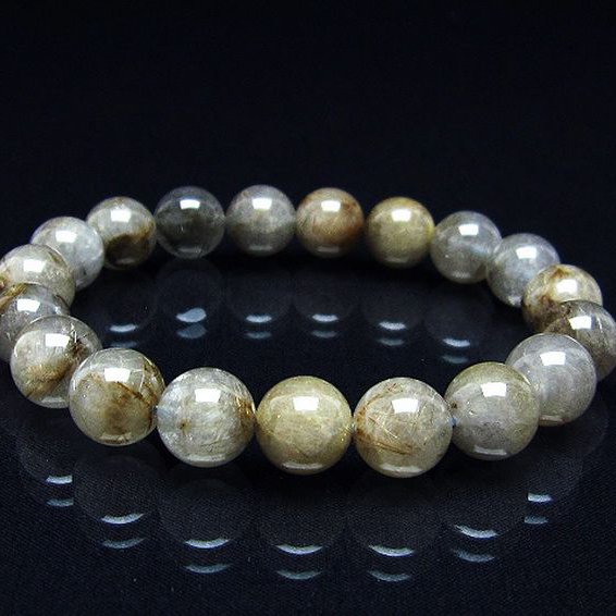 プラチナルチルクォーツ ブレスレット 11mm [T9-13994]