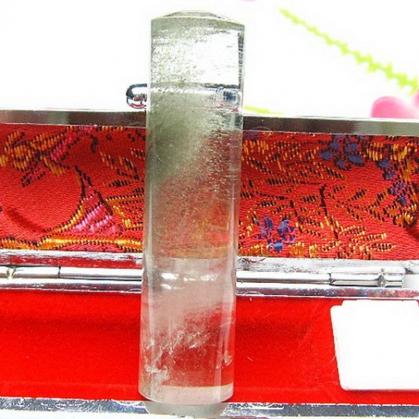 グリーンファントム 印材　※別途料金で篆刻可能 15mm [T90-43]