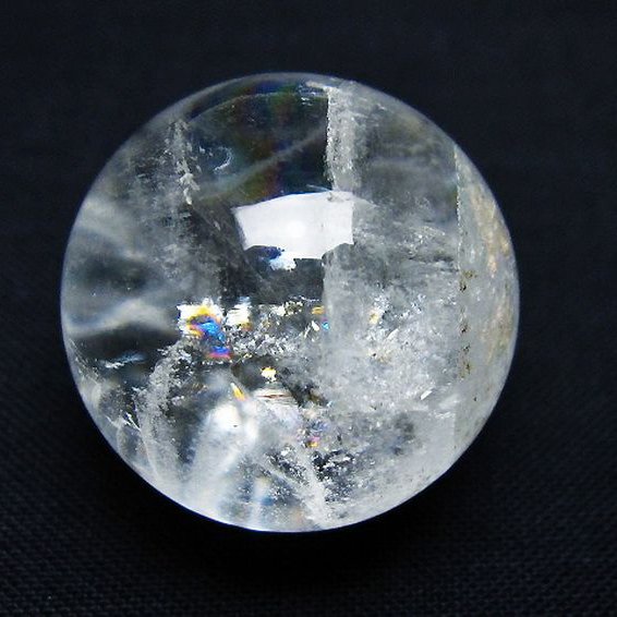 虹入り ヒマラヤ水晶 丸玉 24mm [t91-9121]