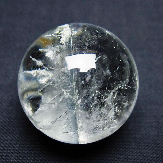 ガーデンルチル水晶 丸玉 25mm [t91-9173]