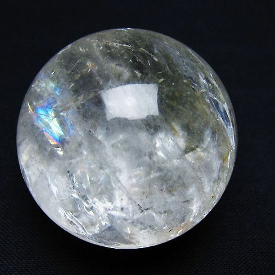 虹入り ヒマラヤ水晶 丸玉 36mm [t91-9197]