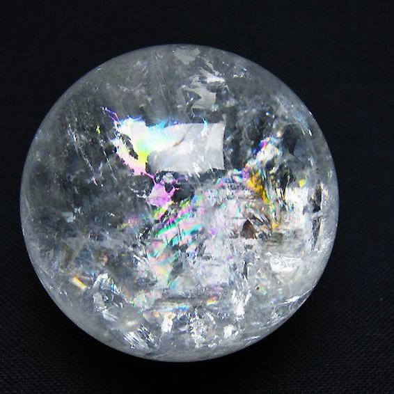 虹入り ヒマラヤ水晶 丸玉 35mm [t91-9231]