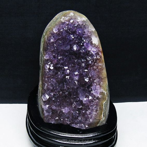 ☆超稀少!!☆完全別格品!!(宝石質)☆超極上ウルグアイ(ブラック)アメジスト 極上】ウルグアイAAA級アメジストクラスター原石（恐竜の卵幸運