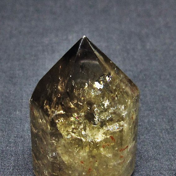 虹入り シトリン水晶 六角柱 [t98-1926]