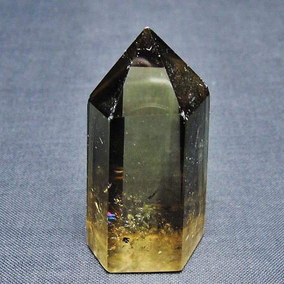 虹入り シトリン水晶 六角柱[T98-2301]