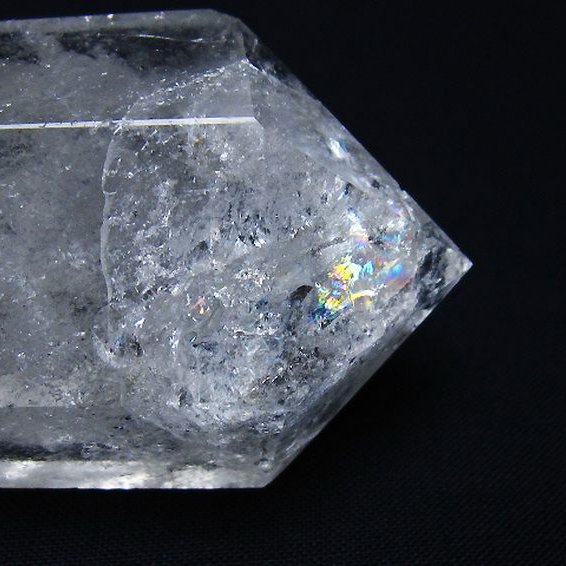 虹入り ヒマラヤ水晶ダブルポイント [t98-2544]