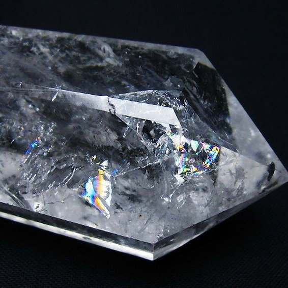 虹入り ヒマラヤ水晶ダブルポイント [t98-2570]