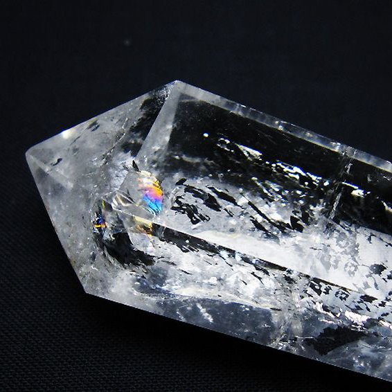 虹入り ヒマラヤ水晶ダブルポイント [t98-2611]