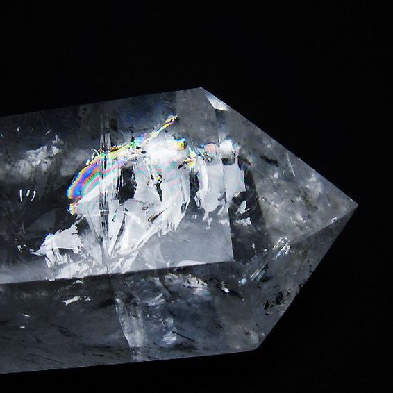 虹入り ヒマラヤ水晶ダブルポイント [t98-2687]