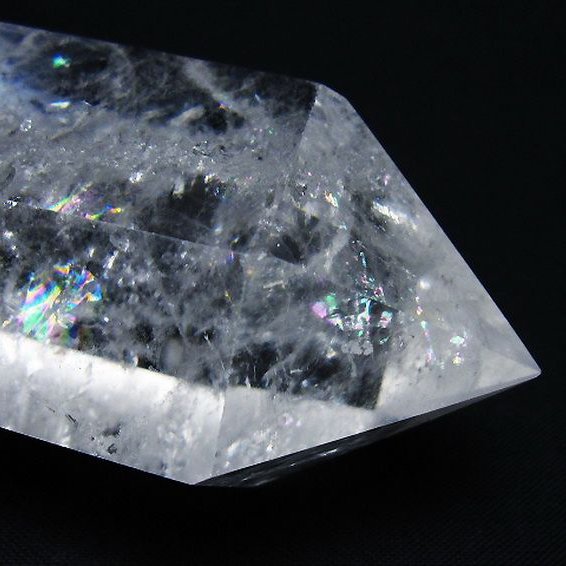 虹入り ヒマラヤ水晶ダブルポイント [t98-2692]