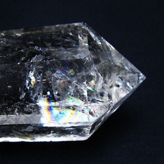 虹入り ヒマラヤ水晶ダブルポイント [t98-2742]