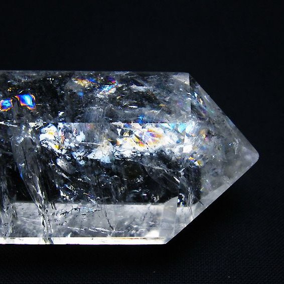 虹入り ヒマラヤ水晶ダブルポイント [t98-2762]