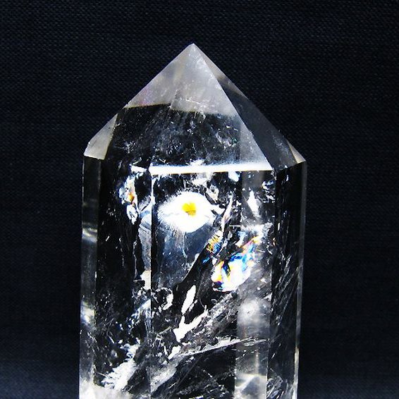 ヒマラヤ水晶　水晶　ポイント　ダブルポイント　天然石【高品質】1 虹入り ヒマラヤ水晶ダブルポイント [t98-2764]