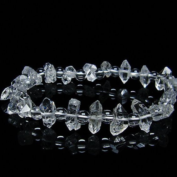 オイルインクォーツ （石油入り 水晶）  ブレスレット  パキスタン産 [T99-5701]