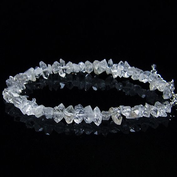 オイルインクォーツ （石油入り 水晶）  ブレスレット  パキスタン産 [T99-5736]