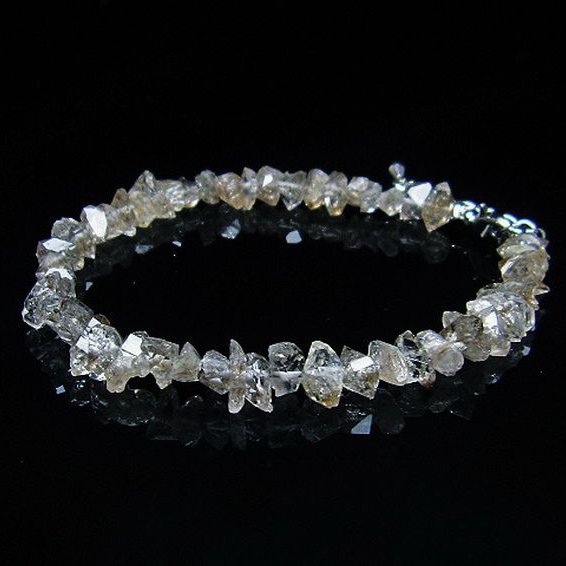 オイルインクォーツ （石油入り 水晶）  ブレスレット  パキスタン産 [T99-5750]