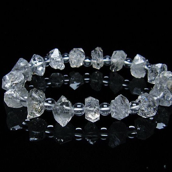 オイルインクォーツ （石油入り 水晶）  ブレスレット  パキスタン産 [T99-5758]