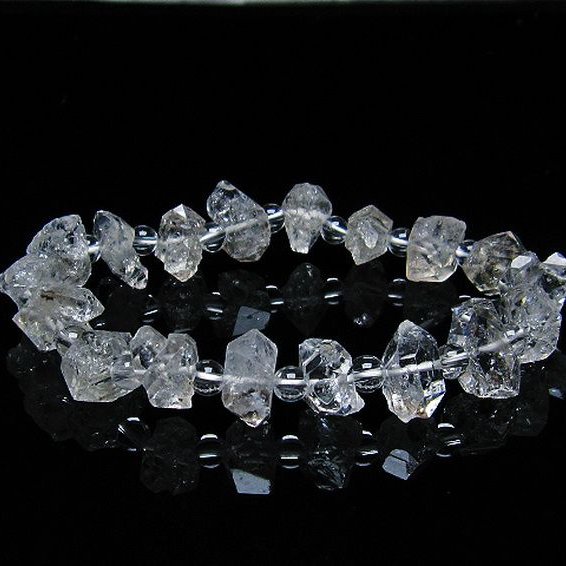 オイルインクォーツ （石油入り 水晶）  ブレスレット  パキスタン産 [T99-5763]