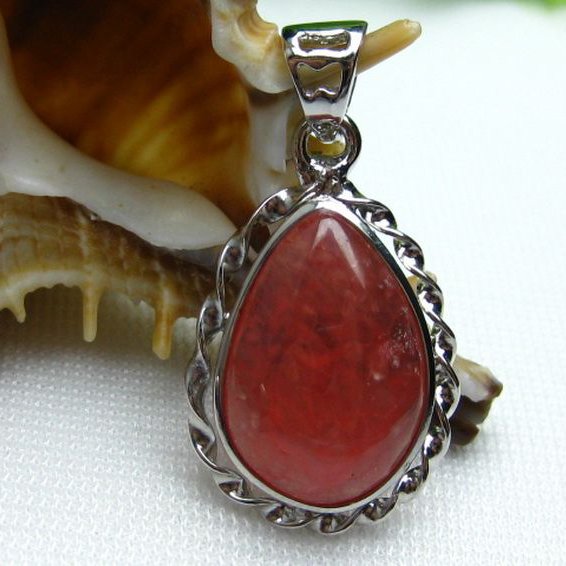 インカローズ ロードクロサイト ペンダント [W12-75]