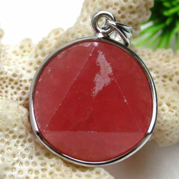 インカローズ ロードクロサイト 大衛星 ペンダント [W5-13]