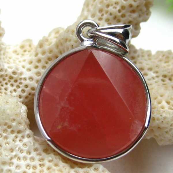 インカローズ ロードクロサイト 大衛星 ペンダント [W5-20]