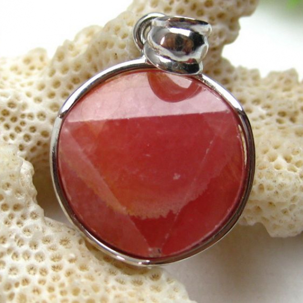 インカローズ ロードクロサイト 大衛星 ペンダント [W5-22]