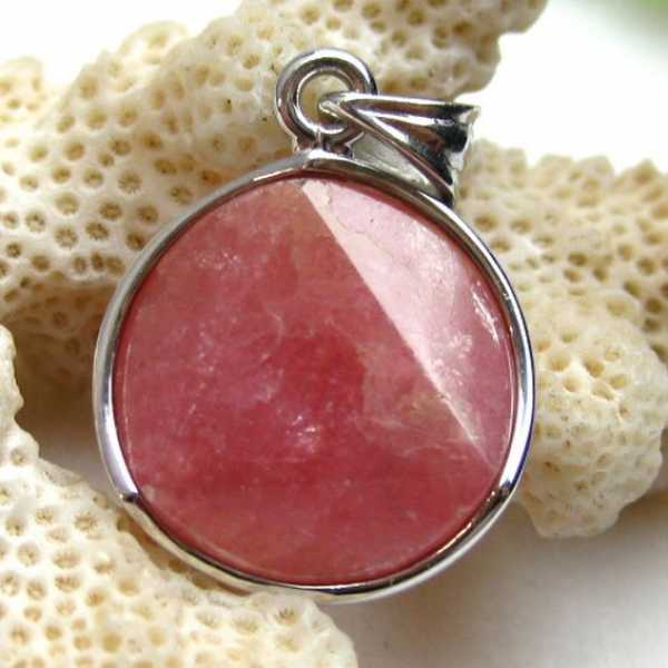 インカローズ ロードクロサイト 大衛星 ペンダント [W5-26]