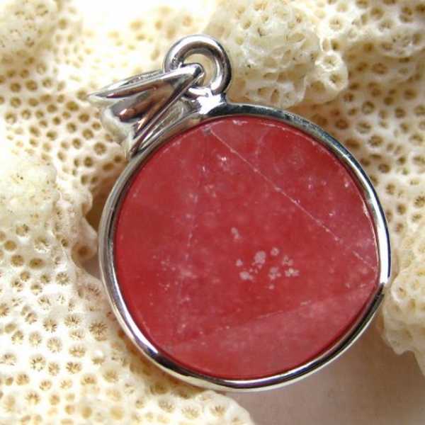 インカローズ ロードクロサイト 大衛星 ペンダント [W5-29]