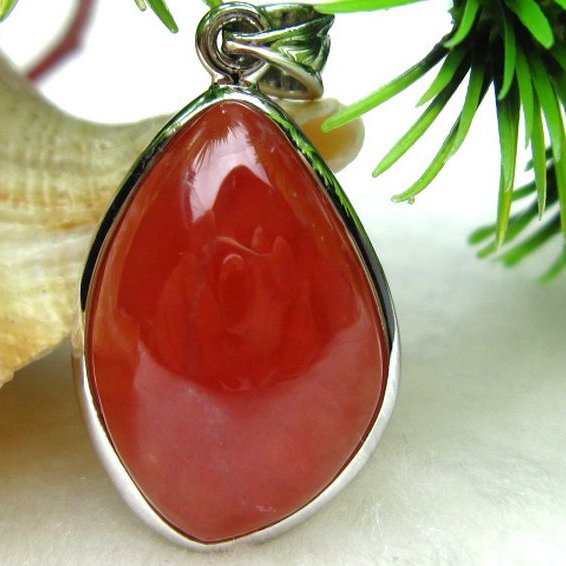 インカローズ ロードクロサイト ペンダント [W9-83]