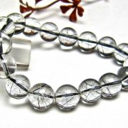 ブラックルチルクォーツ ブレスレット 11mm [h131-124]