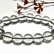 ブラックルチルクォーツ ブレスレット 11mm [H131-125]