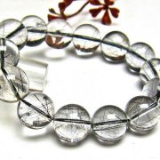 ブラックルチルクォーツ ブレスレット 15mm [h131-142]