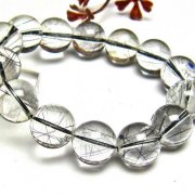 ブラックルチルクォーツ ブレスレット 15mm [h131-143]