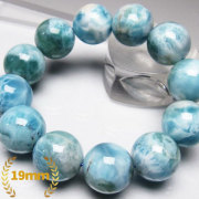 ☆愛と平和の石☆愛情と思いやりに満ちた関係を深める☆ ラリマー ブレスレット 19mm [L2-2016]